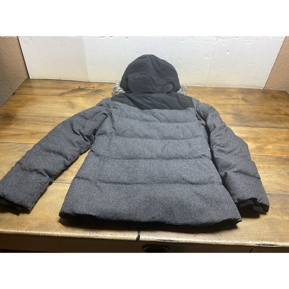 Eddie Bauer Noble Parka Winter Down Coat Faux Fur Hood Gray Size Small - Picture 12 of 14